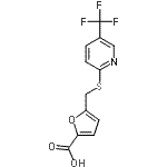 结构式 CAS# 238742-86-4, 5-({[5-(三氟甲基)-2-吡啶基]硫基}甲基)-2-糠酸