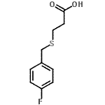 结构式 CAS# 23912-15-4, 3-[(4-氟苄基)硫基]丙酸