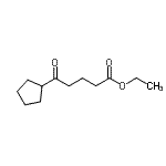 structure of CAS# 24071-97-4, Ethyl 5-Cyclopentyl-5-Oxopentanoate;Ethyl 5-cyclopentyl-5-oxovalerate;MFCD01320323