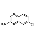 structure of CAS# 2427-70-5, 7-Chloro-2-Quinoxalinamine;2-Amino-7-chloroquinoxaline;2-Quinoxalinamine, 7-chloro-;7-Chloro-2-quinoxalinamine