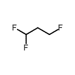 structure of CAS# 24270-67-5, 1,1,3-Trifluoropropane;1,1,3-Trifluoropropane 97%;HFC-263fa;HFC-263fa; R-263fa