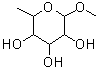 结构式 CAS# 24332-98-7, 甲基 6-脱氧吡喃己糖苷