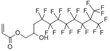 structure of CAS# 24407-09-8, 3-(Perfluoro-7-Methyloctyl)-2-Hydroxypropyl Acrylate;Prop-2-Enoic Acid [4,4,5,5,6,6,7,7,8,8,9,9,10,11,11,11-Hexadecafluoro-2-Hydroxy-10-(Trifluoromethyl)Undecyl] Ester;Acrylic Acid [4,4,5,5,6,6,7,7,8,8,9,9,10,11,11,11-Hexadecafluoro-2-Hydroxy-10-(Trifluoromethyl)Undecyl] Ester;4,4,5,5,6,6,7,7,8,8,9,9,10,11,11,11-Hexadecafluoro-2-Hydroxy-10-(Trifluoromethyl)Undecyl Acrylate