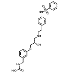structure of CAS# 244192-94-7, N-(3-{(2S)-2-Hydroxy-3-[(2-{4-[(Phenylsulfonyl)Amino]Phenyl}Ethyl)Amino]Propoxy}Benzyl)Acetamide;[244192-94-7];L-748,337;N-[[3-[(2<wbr>S)-2-Hydr<wbr>oxy-3-[[2<wbr>-[4-[(phe<wbr>nylsulfon<wbr>yl)amino]<wbr>phenyl]et<wbr>hyl]amino<wbr>]propoxy]<wbr>phenyl]me<wbr>thyl]-ace<wbr>tamide