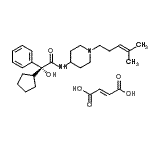 CAS#: 244277-89-2， (2R)-2-Cyclopentyl-2-Hydroxy-N-[1-(4-Methyl-3-Penten-1-Yl)-4-Piperidinyl]-2-Phenylacetamide (2E)-2-Butenedioate (1:1)