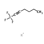 structure of CAS# 244301-59-5, Potassium Trifluoro(1-Hexyn-1-Yl)Borate(1-);MFCD11052661;Potassium 1-hexynyltrifluoroborate;Potassium trifluoro(hex-1-yn-1-yl)borate
