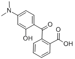 structure of CAS# 24460-11-5, 2-(4-Dimethylamino-2-Hydroxy-Benzoyl)-Benzoic Acid;2-(4-Dimethylamino-2-Hydroxy-Benzoyl)Benzoate;2-[(4-Dimethylamino-2-Hydroxyphenyl)-Oxomethyl]Benzoate;2-(4-Dimethylamino-2-Hydroxy-Phenyl)Carbonylbenzoate