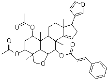 CAS#: 24480-41-9， 17alpha-(3-Furyl)-4,5,5',6-Tetrahydro-4beta,8-Dimethylandrost-5-Eno[6,5,4-bc]Furan-14-Ene-1alpha,3alpha,7alpha-Triol 1,3-Diacetate 7-(3-Phenylpropenoate)