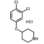 structure of CAS# 245057-73-2, 4-(3,4-Dichlorophenoxy)Piperidine Hydrochloride (1:1);