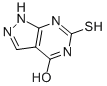 结构式 CAS# 24521-76-4, 1,5,6,7-四氢-6-硫代-4H-吡唑并[3,4-d]嘧啶-4-酮
