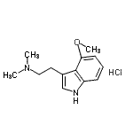 structure of CAS# 24581-42-8, 2-(4-Methoxy-1H-Indol-3-Yl)-N,N-Dimethylethanamine Hydrochloride (1:1);D-5377;N,N-DIMETHYL-4-METHOXYTRYPTAMINE HYDROCHLORIDE