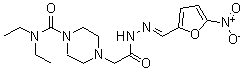 CAS#: 24632-55-1， N'-[(5-Nitrofuran-2-Yl)Methylene]-4-[(Diethylamino)Carbonyl]-1-Piperazineacetic Acid Hydrazide
