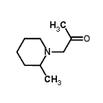 结构式 CAS# 24633-45-2, 1-(2-甲基-1-哌啶基)丙酮