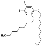 结构式 CAS# 248277-14-7, 1,2-二碘-4,5-二(辛基氧基)苯