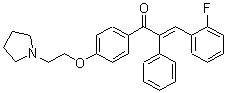 CAS#: 24845-25-8， 2-Fluoro-alpha-Phenyl-4'-[2-(1-Pyrrolidinyl)Ethoxy]Chalcone