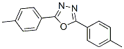 structure of CAS# 2491-91-0, 2,5-Bis(4-Methylphenyl)-1,3,4-Oxadiazole;2,5-Di(4-Methylphenyl)-1,3,4-Oxadiazole;2,5-Di-(4-Methylphenyl)-1,3-4-Oxadiazole;4-27-00-07223 (Beilstein Handbook Reference)