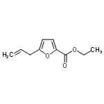 structure of CAS# 252357-14-5, Ethyl 5-Allyl-2-Furoate;3-(5-Ethoxycarbonyl-2-furanyl)-1-propene;MFCD09801346