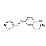 结构式 CAS# 253124-08-2, 2-丙基-4-[(E)-4-吡啶基偶氮]苯酚