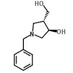 结构式 CAS# 253129-03-2, (3R,4R)-1-苄基-4-(羟基甲基)-3-吡咯烷醇