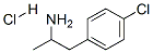 structure of CAS# 25356-95-0, 4-Chloro-alpha-Methyl-Phenethylamine Hydrochloride;[2-(4-Chlorophenyl)-1-Methyl-Ethyl]Amine Hydrochloride;4-Chloroamphetamine Hydrochloride;Benzeneethanamine, 4-Chloro-Alpha-Methyl-, Hydrochloride (9Ci)