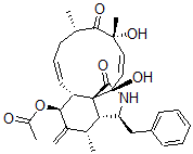 CAS#: 25367-05-9， (7S,13E,16S,18R,19E,21R)-7-Acetoxy-18,21-Dihydroxy-16,18-Dimethyl-10-Phenyl[11]Cytochalasa-6(12),13,19-Triene-1,17-Dione