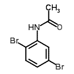 structure of CAS# 25462-66-2, N-(2,5-Dibromophenyl)Acetamide;Acetamide, N-(2,5-dibromophenyl)-