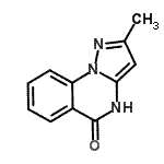 结构式 CAS# 25468-50-2, 2-甲基吡唑并[1,5-a]喹唑啉-5(4H)-酮