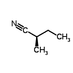 structure of CAS# 25570-03-0, (2S)-2-Methylbutanenitrile;(+)-(S)-2-methylbutane nitrile;(S)-(+)-2-METHYLBUTYRONITRILE;247308_ALDRICH