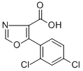 结构式 CAS# 255876-52-9, 5-(2,4-二氯-苯基)-恶唑-4-羧酸