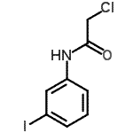 structure of CAS# 2564-01-4, 2-Chloro-N-(3-Iodophenyl)Acetamide;2-chloro-N-(3-iodophenyl)acetamide;2-Chloro-N-(3-iodo-phenyl)-acetamide;MFCD02580943