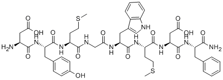 结构式 CAS# 25679-24-7, 2-去磺基-缩胆囊素-8(猪)