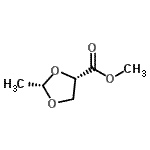 CAS 登录号：25687-59-6， 甲基(2S,4S)-2-甲基-1,3-二氧戊环-4-羧酸酯