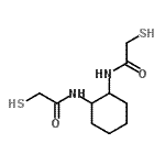 结构式 CAS# 257641-01-3, N,N'-1,2-环己烷二基二(2-硫基乙酰胺)