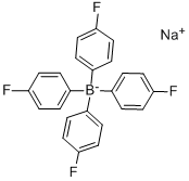 structure of CAS# 25776-12-9, Tetrakis(4-Fluorophenyl)-Borate Sodium (1:1);Borate(1-), Tetrakis(4-Fluorophenyl)-, Sodium(1:1);SODIUM TETRAKIS-(4-FLUOROPHENYL)-BORATE X 2 H2O;SODIUM TETRAKIS(4-FLUOROPHENYL)BORATE HYDRATE