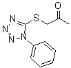 结构式 CAS# 25803-68-3, 1-[(1-苯基-1H-四唑-5-基)硫基]丙酮