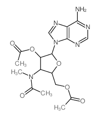 CAS 登录号：25834-71-3， 3'-脱氧-3'-(N-甲基乙酰氨基)腺苷 2',5'-二乙酸酯