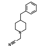 structure of CAS# 25842-31-3, (4-Benzyl-1-Piperidinyl)Acetonitrile;2-(4-benzylpiperidin-1-yl)acetonitrile;2-(4-Benzylpiperidino)acetonitrile;2-[4-benzylpiperidyl]ethanenitrile