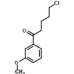 结构式 CAS# 258882-49-4, 5-氯-1-(3-甲氧基苯基)-1-戊酮
