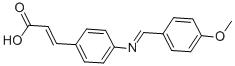 structure of CAS# 25959-50-6, 4-[(4-Methoxybenzylidene)Amino]Cinnamic Acid;(Z)-3-[4-[(4-Methoxyphenyl)Methyleneamino]Phenyl]Prop-2-Enoic Acid;(Z)-3-[4-[(4-Methoxybenzylidene)Amino]Phenyl]Acrylic Acid;Nsc81273