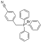 structure of CAS# 26104-68-7, (4-Cyanobenzyl)(Triphenyl)Phosphonium Bromide;(4-cyanobenzyl)(triphenyl)phosphonium bromide;(4-CYANOBENZYL)(TRIPHENYL)PHOSPHONIUMBROMIDE;(4-cyanophenyl)methyl-triphenyl-phosphonium bromide