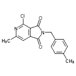 CAS 登录号：261363-76-2， 4-氯-6-甲基-2-(4-甲基苄基)-1H-吡咯并[3,4-c]吡啶-1,3(2H)-二酮