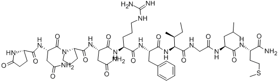 CAS#: 26145-48-2， 5-Oxo-L-prolyl-L-asparaginyl-L-prolyl-L-asparaginyl-L-arginyl-L-phenylalanyl-L-isoleucylglycyl-L-leucyl-L-Methioninamide