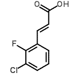结构式 CAS# 261762-62-3, (2E)-3-(3-氯-2-氟苯基)丙烯酸