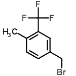 structure of CAS# 261952-19-6, 4-(Bromomethyl)-1-Methyl-2-(Trifluoromethyl)Benzene;4-(Bromom<wbr>ethyl)-1-<wbr>methyl-2-<wbr>(trifluor<wbr>omethyl)b<wbr>enzene, 5<wbr>-(Bromome<wbr>thyl)-2-m<wbr>ethylbenz<wbr>otrifluor<wbr>ide;4-METHYL-3-(TRIFLUOROMETHYL)BENZYLBROMIDE;MFCD01631612