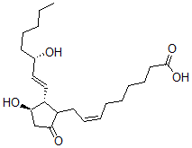 structure of CAS# 26198-80-1, 1a,1b-Dihomoprostaglandin E2;(Z)-9-[(2R,3R)-3-Hydroxy-2-[(E,3S)-3-Hydroxyoct-1-Enyl]-5-Oxo-Cyclopentyl]Non-7-Enoic Acid;(Z)-9-[(2R,3R)-3-Hydroxy-2-[(E,3S)-3-Hydroxyoct-1-Enyl]-5-Keto-Cyclopentyl]Non-7-Enoic Acid;(1R-(1Alpha(Z),2Beta(1E,3S*),3Alpha))-9-(3-Hydroxy-2-(3-Hydroxy-1-Octenyl)-5-Oxocyclopentyl)-7-Nonenoic Acid