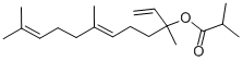 CAS#: 2639-68-1， [(6Z)-3,7,11-Trimethyldodeca-1,6,10-Trien-3-Yl] 2-Methylpropanoate