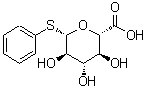structure of CAS# 26399-82-6, (2S,3S,4S,5R,6S)-3,4,5-Trihydroxy-6-Phenylsulfanyl-Tetrahydropyran-2-Carboxylic Acid;¦Â-D-Glucopyranosiduronic acid, phenyl 1-thio-