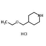 结构式 CAS# 265108-38-1, 4-(乙氧基甲基)哌啶盐酸盐(1:1)