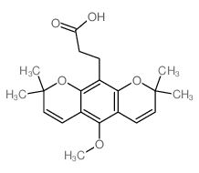 CAS#: 26535-35-3， 5-Methoxy-2,2,8,8-Tetramethyl-2H,8H-Benzo[1,2-b:5,4-b']Dipyran-10-Propanoic Acid