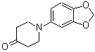 结构式 CAS# 267428-44-4, 1-(1,3-苯并二氧戊环-5-基)-4-哌啶酮